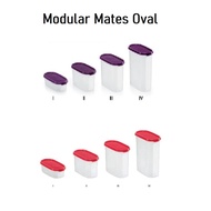 Modular Mates Oval Tupperware Bekas Kedap Udara Bekas Gula Cereal Storage Bekas Rempah Ratus Kitchen