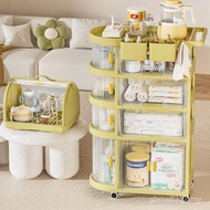 Nursing Baby Storage Rack Stroller Household Rack Newborn Mobile Storage Snack Cabinet Can Rack Stor