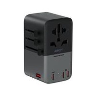 ปลั๊กแปลง 4 IN 1 UNIVERSAL 1 USB A 3 TYPE C AUKEY PA-TA09A 100 วัตต์ สีเทา (1275348)