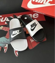 Nike 拖鞋 black white 黑白 鴛鴦