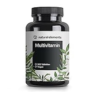 Multivitamin - 365 Vegan Tablets - Yearly Supply - Valuable Vitamins A-Z, with Vitamin K1 and K2 - No Unnecessary Additives - Produced in Germany &amp; Laboratory Tested