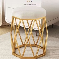 全城熱賣 - 輕奢梳粧檯圓凳子 家用北歐現代女生臥室ins化妝臺椅子 美甲椅