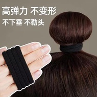 【du25xbpy521.my百货SHOP旗舰店】 黑色头绳扎头发无接缝发圈橡皮筋女简约时尚发绳耐用马尾无缝发圈Black headband, seamless headband, rubber ba