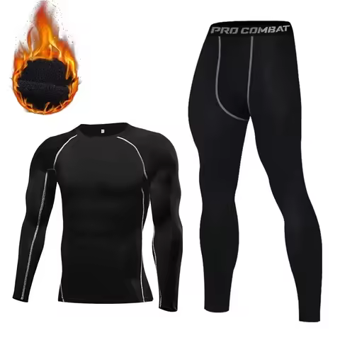 Winter Thermal Underwear For Men Keep Warm Long Johns Base Layer Sports Fitness leggings Tight under