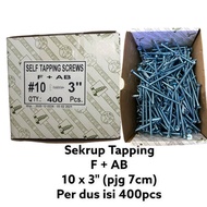 SC99 F+AB 10 x 3" (7cm long) lion brand tapping Screws 10x3