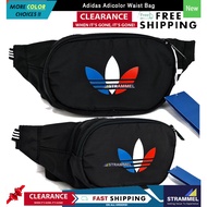 Adidas Originals Adicolor Tricolor Classic Waist Bag Black 2 Litre (2nd Variant) Crossbody Bag Waist Pack Pouch Chest Ba