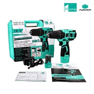 สว่านไร้สาย 12V บัสเลสมอเตอร์ ขนาด 10มิล แรงบิด 28Nm. ยี่ห้อ PUMPKIN Home รุ่น 50214/B2 / H-D1015B2