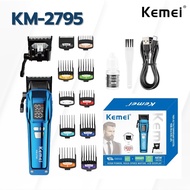 KEMEI ปัตตาเลี่ยนตัดผมไร้สาย รุ่นKM-2796 ดีไซน์คลาสสิค ใบมีดสแตนเลส ปรับรอบหมุนได้ รอบหมุน 9000rpm