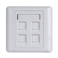 Faceplate 4 Hole Support Modular RJ45 & RJ11