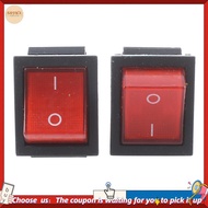 【W3SG】16A/250VAC 20A/125VAC Red Indicator Light 4 Pin ON/OFF DPST Rocker Switch 2 Pcs