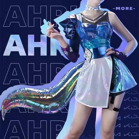 Hot Sale Pre-sale Game KDA 2020 S10 Cosplay K/DA Ahri Cosplay Costume ALL OUT S10 Idol SJ Ahri Suit 