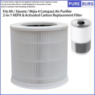 Fits Mi / Xiaomi / Mijia 4 Compact Smart Air Purifier  2-in-1 HEPA &amp; Activated Carbon Replacement Filter