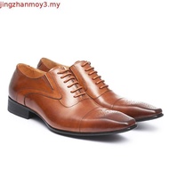 Aufu Shoes3717  Men's Square Toe Leather Shoes British Casual Pumps     Lace-up Men's Shoesshoes RNF
