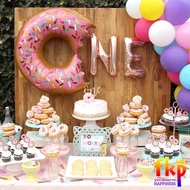 IF591 FUN KIDS PARTY -Donat Foil Donat GigitBirthday Ultah 1 Tahun Ana