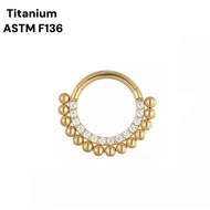 F136 Titanium Daith Septum Piercing Jewellery Earing 8mm 1 piece