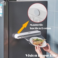 Vision Magnetic Suction Cling Film Cutter Food Wrap Cutter Cling Kitchen Plastic Foil Film Wrap Stor