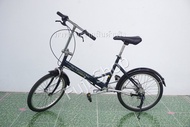 จักรยานพับได้ญี่ปุ่น - ล้อ 20 นิ้ว - มีเกียร์ - เพลา - Marushi - สีเขียว [จักรยานมือสอง]