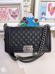 Chanel Boy25 復古扣荔枝皮