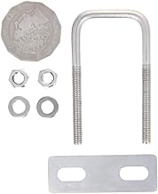 Aicosineg 1.18" Inner Width U Bolt Fasteners with Nuts Washers M6x30x70mm 304 Stainless Steel Square Bend for Hardware Plumbing Boats Industrial Mechanical Silver Tone 4pcs