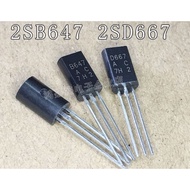 B647 D667 original 100pcs 2SB647 2SD667 TO-92L pxc6