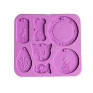 ✅【100% Ready Stock】Crafts Jewelry Keychain Making Tool Dog Tag Epoxy Resin Mold Pet Pendant Silicone Mould