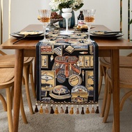 Home Tablecloth Retro Palace Embroidered Tablecloth Wedding Decoration Table Runner Tablecloth Track
