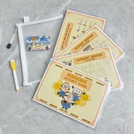 SG CustomMade - 3-4 Year Old Cartoon Minions Customize Personalize Activity Book | Game Pack | Birth