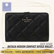 [SG SELLER] Kate Spade KS Womens Natalia Medium Compact Bifold Black Leather Wallet