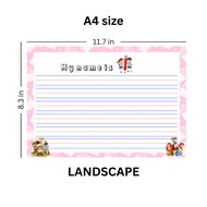 LAMINATED ERASABLE TRACING CHARTS | EDUCATIONAL CHARTS | LEARNING MATERIAL | A4 SIZE