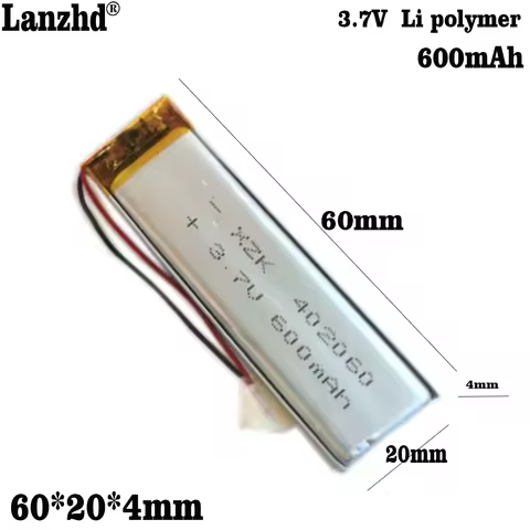1-12pcs 402060 3.7V 600mAh Lithium Polymer Li-po li ion Battery For Sound recorder beauty instrument