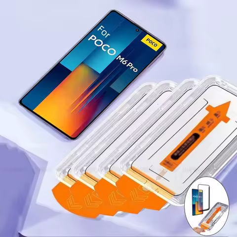 1-4pcs For Poco M6 Pro 4G Glass Xiaomi Poco M6 Pro Tempered Glass Easy Install Full Cover Dust Free 