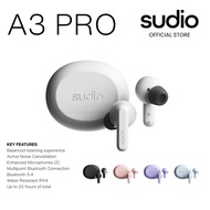 Sudio A3 Pro True Wireless Bluetooth On-Ear Earbuds