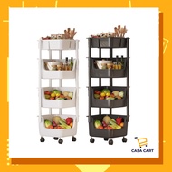 Casa CART 4-corner Kitchen Trolley Multipurpose Scaffolding Vegetable-Vegetable Fruits Spice Trolley Save Space