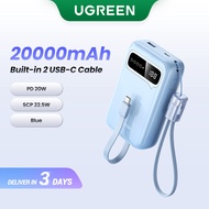 UGREEN 20000mAh Power Bank PD 20W SCP 22.5W QC 18W Powerbank With USB C Portable Charger Compatible