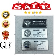 GB-Store 100%[Original] Mercedes Benz Logo 30x80mm Car Metal Stickers for AMG, AMG logo