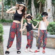 { Freeship + tặng quà} Quần dài alibaba cho bé - quần dài bé gái vải mát chất tôn - quần mẹ và bé ba