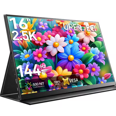 UPERFECT 2K 16inch Portable Monitor 144Hz 400Nit With VESA Display Gaming Screen For Xbox PS5 Phone 