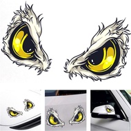 1Pair 3D Stereo Reflective Cat Eyes Car Stickers Car Side Fender Sticker Rearview Mirror Car Styling