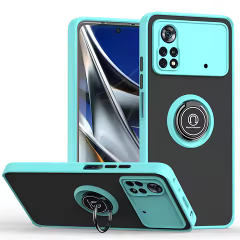 For Poco X4 Pro 5G Case Magnetic Ring Stand Holder Armor Shockproof Coque For Poko Little Poco X4 Pr