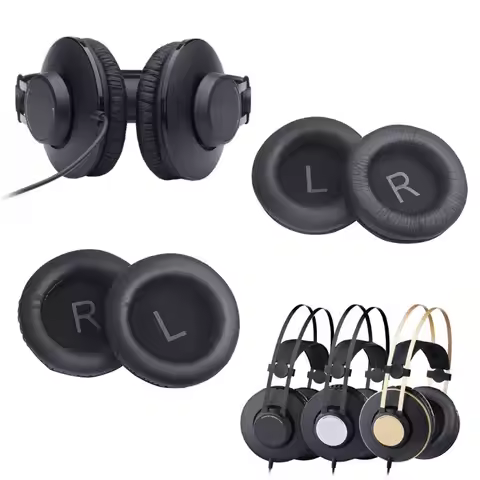 1Pair Replacement Soft Memory Foam Earpads Leather Ear Cushion Cover Pads for AKG K52 K72 K92 K240 H