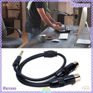 WARREEN 6.35mm TRS to 2 XLR Y Splitter Cable, 0.5m / 1.6ft Stereo Audio Dual XLR Female to 1/4in Mal