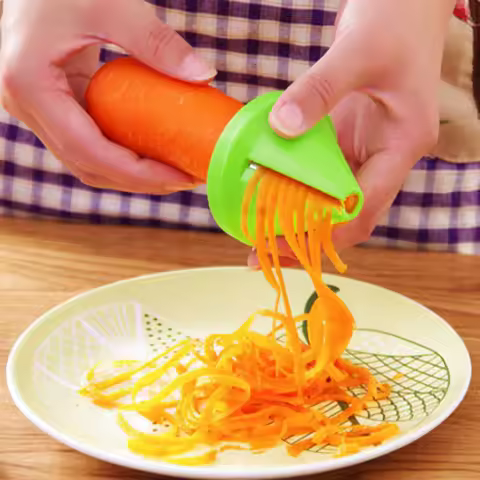 Vegetable Fruit Slicer Stainless Steel Potato Cutting Spiral Slicer Carrot Shred Device Cook Salad R