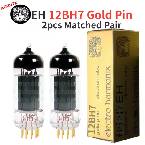 Aogutx EH 12BH7 12BH7A Vacuum Tube Gold Foot HIFI Audio Valve Replace 6N6 7119 Electronic Tube Ampli
