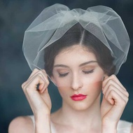 Japanese Korean Bride Wedding Gauze Hair Clip Veil Short Veil Veil Wedding Dress Accessories Headdre