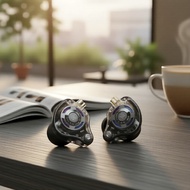 KZ Gale HiFi Gaming Earphones, in-ear headphones with mic, detachable silver-plated cable, dual-driv