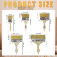 Deck Stain Brush, 5 Pcs Deck Stain Applicator, Treated Wood Handle Heavy Duty Brush, Sealer Block St