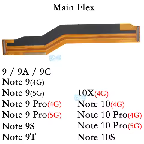 Main Board Flex for Xiaomi Redmi Note 9 9A 9C 9T 9S 10 10X 10S Pro 4G 5G Motherboard Antenna Connect