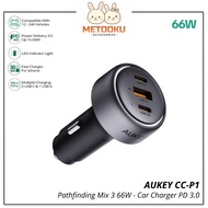 AUKEY CC-P1 Pathfinder Mix 3 port 66W Fast Charging Car Charger