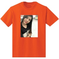 Printing T Shirt / Cetak Baju dengan Gambar dan Nama Sendiri / Orange T Shirt