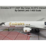 Emirates B777-200F Sky Cargo A6-EFG Interactive Series By Gemini Jets